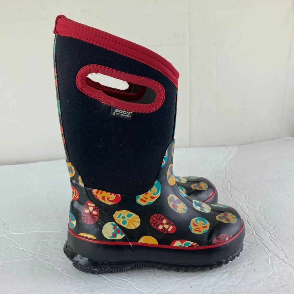 Bogs Classic Mask Kids Boys 11 Waterproof Insulated Winter Snow Rain Mud Boots